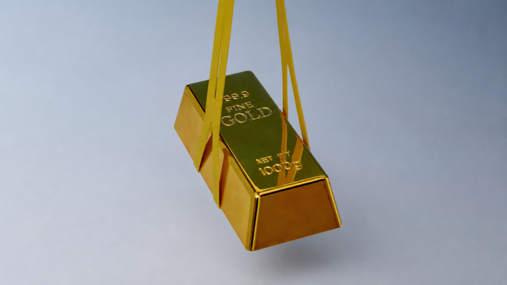 gold bar suspended